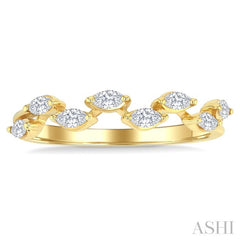 1/3 Ctw Zig-Zag Scatter Marquise Cut Diamond Fashion Band in 14K Yellow Gold