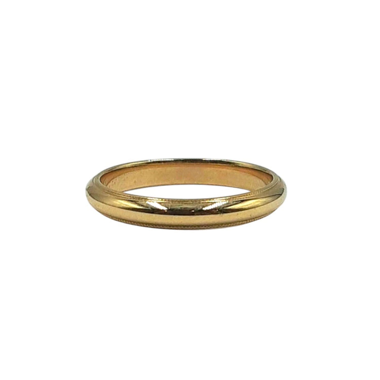 14kt Yellow Gold 3mm Milgrain Band 