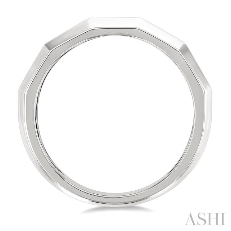 1/6 Ctw Geometric Shape Emerald Cut Diamond Fashion Band in 14K White Gold
