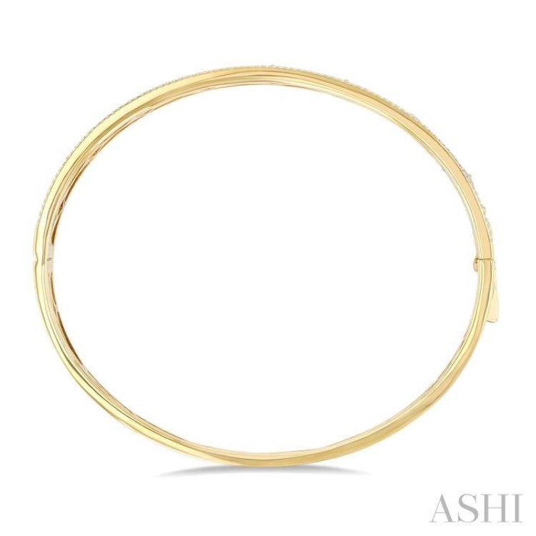 .75CTRDDM CLOVER BANGLE YG 14K-G*