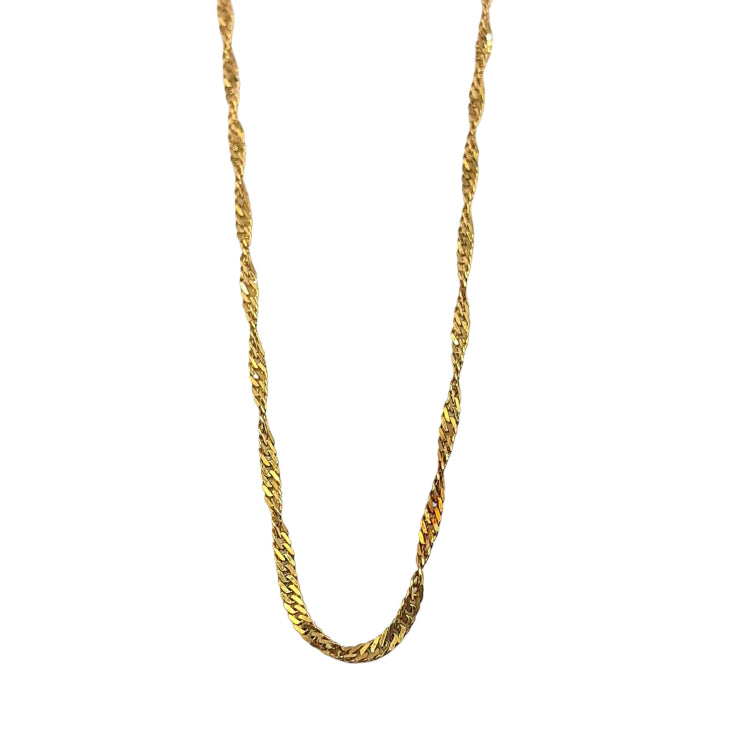 APPRAISED $550 - 14kt Yellow Gold 31" Twist Herringbone Chain 