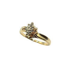 APPRAISED $200 - 10kt Yellow Gold Band with 9 Single Cut Diamonds - T. - .09ct 