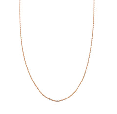 APPRAISED $200- 14KT Rose Gold 18" Fine Rope Chain