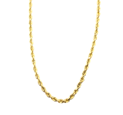 APPRAISED $2800- 14KT Yellow Gold 20" Diamond Cut Rope Chain