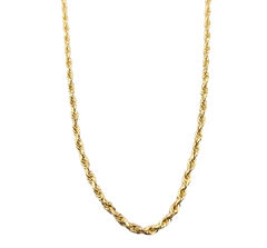 APPRAISED $2300- 14KT Yellow Gold 22" Rope Chain