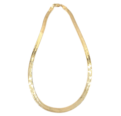APPRAISED $1800- 10KT Yellow Gold 16" Herringbone Chain