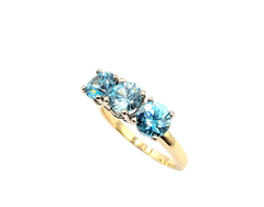 APPRAISED $1300- 14KT Yellow Gold Ring with Blue Zircon