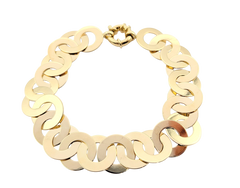 APPRAISED $3500- 14KT Yellow Gold 7" Circle Link Bracelet