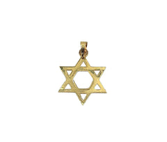 APPRAISED $36- 14KT Yellow Gold Star of David Charm