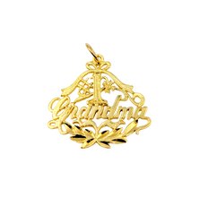 14KT Yellow Gold "#1 Grandma" Charm