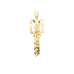 14KT Yellow Gold Playboy Bunny Key Charm