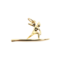 14KT Yellow Gold Surfer Charm