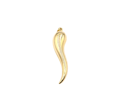 APPRAISED $350- 14KT Yellow Gold Italian Horn Pendant