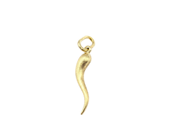 APPRAISED $225- 14KT Yellow Gold Satin Finish Italian Horn