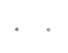 APPRAISED $125- 14KT Yellow Gold 4 Prong Set Diamond Studs