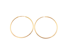APPRAISED $450- 14KT Rose Gold Wire Hoops