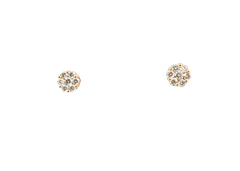 APPRAISED $1120- 14KT Rose Gold Diamond Cluster Studs