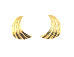APPRAISED $575- 18KT Yellow Gold Fan Designed Earrings