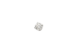 APPRAISED $825- 14KT White Gold Single Round Brilliant Diamond Stud