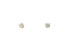 APPRAISED $1200- 14KT Yellow Gold 4-Prong Studs with Round Brilliant Diamonds