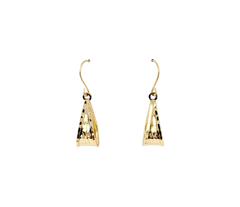 APPRAISED $400- 14KT Yellow Gold Tapered Drop Wire Earrings