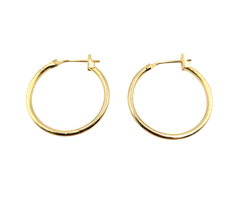 APPRAISED $120- 14KT Yellow Gold 1.5MM Hoop Earrings
