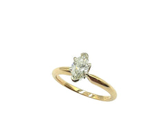 APPRAISED $1400- 14KT Yellow Gold Marquise Diamond Engagement Ring