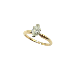 APPRAISED $1400- 14KT Yellow Gold Marquise Diamond Engagement Ring