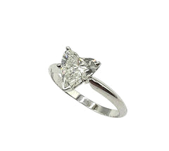 APPRAISED $6425- 14KT White Gold Engagement Ring with a Heart Shaped Diamond