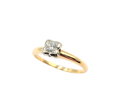 APPRAISED $700- 14KT Yellow Gold Solitaire Engagement Ring with a Round Brilliant Diamond