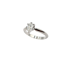 APPRAISED $2400- 14KT White Gold Solitaire Engagement Ring with a Pear Shape Diamond