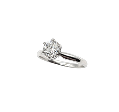 APPRAISED $4600- 14KT White Gold Solitaire Engagement Ring with a Round Brilliant Diamond