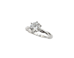 APPRAISED $6200- 14KT White Gold Solitaire Engagement Ring with a Round Brilliant Diamond