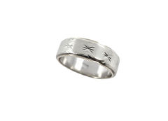 14KT Two-Toned 5.8MM Ribbed Band