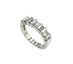 APPRAISED $1700- 14KT White Gold Multi-Diamond Band -T-.48CT