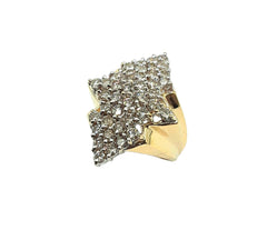 APPRAISED $2300- 10KT Yellow Gold Diamond Navette Style Ring