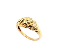 APPRAISED $500- 10KT Yellow Gold Ribbed Dome Ring
