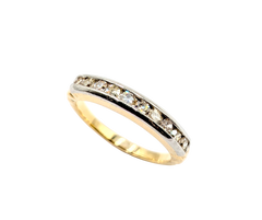 APPRAISED $825- 14KT Yellow Gold Diamond Channel Band