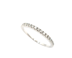 APPRAISED $900- 14KT White Gold Prong Set Diamond Band