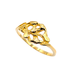 APPRAISED $360- 14KT Yellow Gold Nugget Designed Openwork Ring