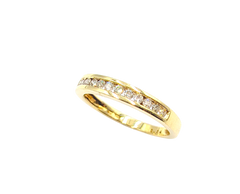 APPRAISED $600- 10KT Yellow Gold Diamond Channel Band