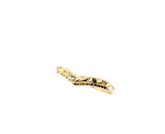 APPRAISED $300- 14KT Yellow Gold Diamond Cut "V" Style Band