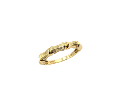 APPRAISED $650- 14KT Yellow Gold Band with a Bamboo Design