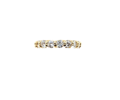 APPRAISED $3800- 14KT Yellow Gold Eternity Band with Round Brilliant Diamonds