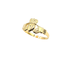 APPRAISED $600- 14KT Yellow Gold Claddagh Ring