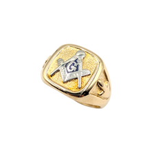 APPRAISED $2700- 14KT Yellow Gold Masonic Ring