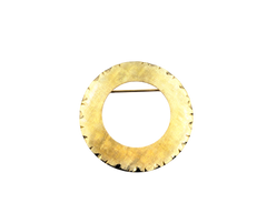 APPRAISED $800- 14KT Yellow Gold Textured Circle Pin