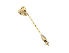 APPRAISED $350- 14KT Yellow Gold Nugget Design Heart Stick Pin