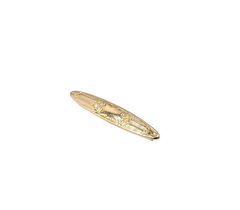 APPRAISED $125- 14KT Yellow Gold Floral Ribbed Bar Pin