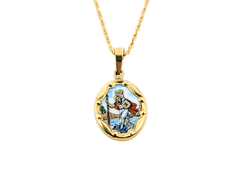 APPRAISED $375- 14KT Yellow Gold St. Christopher Pendant